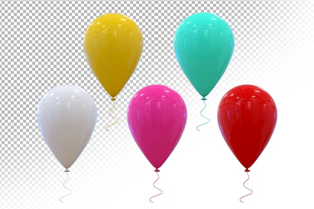 PSD 3d rendering realistic balloon isolated