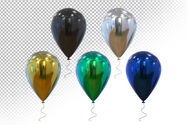 PSD 3d rendering realistic balloon isolated