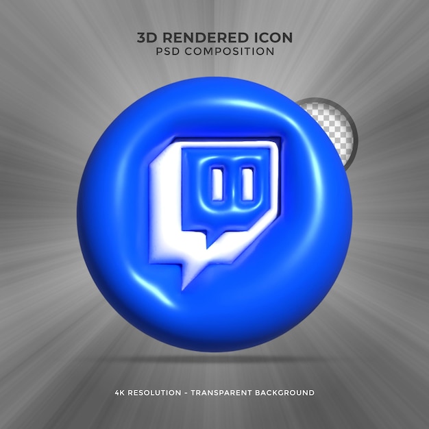 PSD rendering 3d icona di chat o messaggio online realistica a forma di bolla