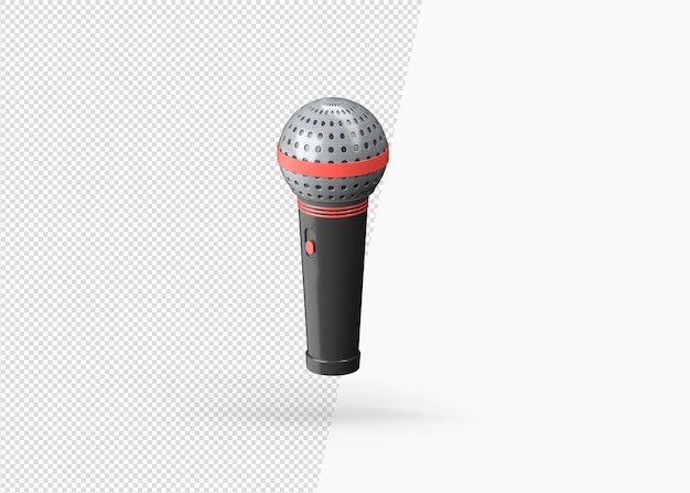 3d rendering realistic mouth microphone isolated