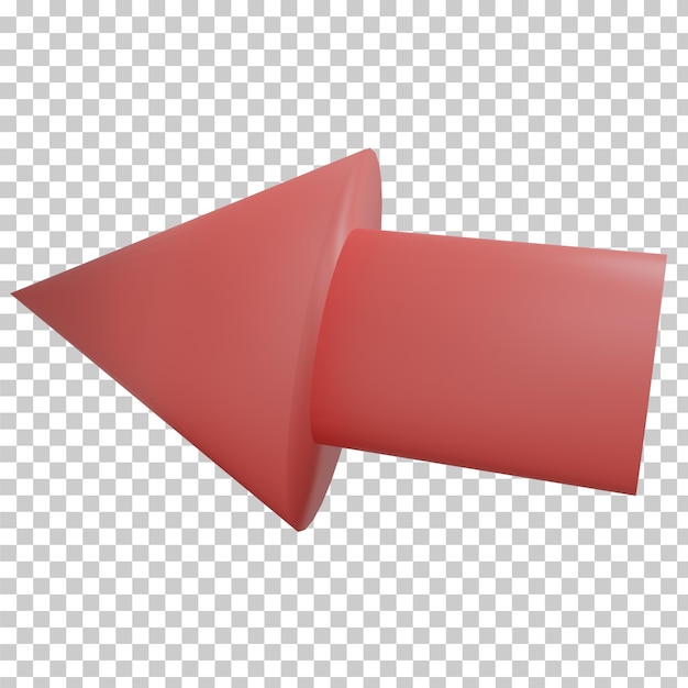 3d rendering red arrow isolated