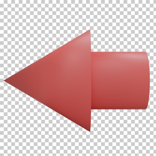 3d rendering red arrow isolated