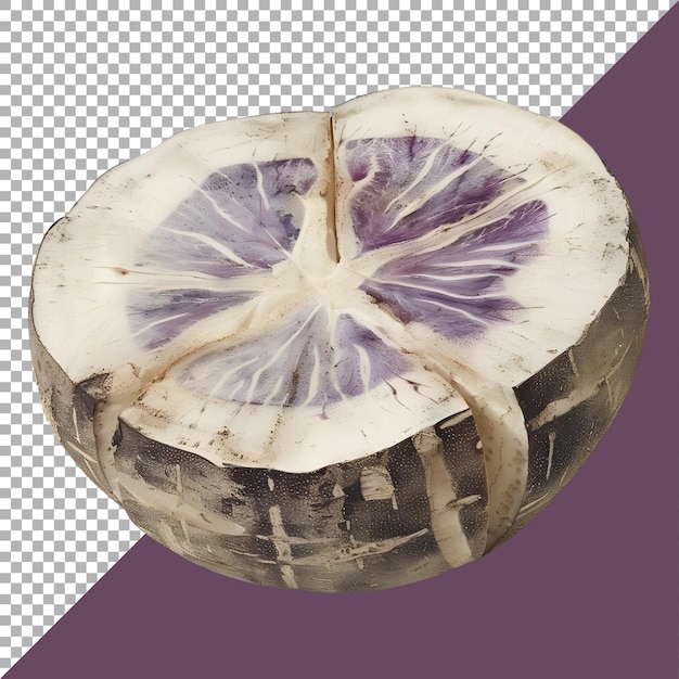 PSD 3d rendering of a red cabbage cut on transparent background ai generated