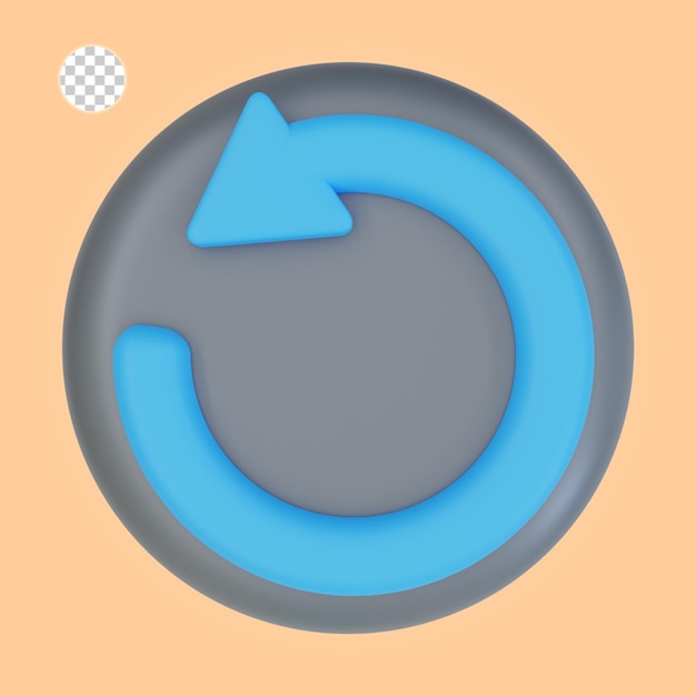 3d rendering of refresh button