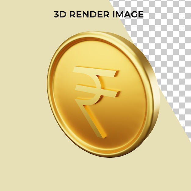 Rendering 3d del premio in valuta rupia psd