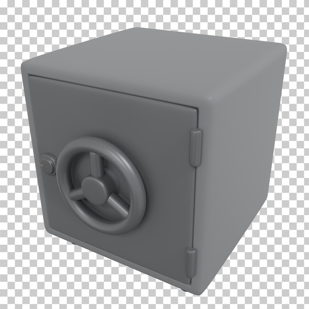 PSD 3d rendering safe box