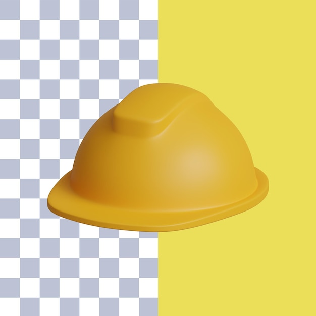 安全头盔图标的 3D 渲染