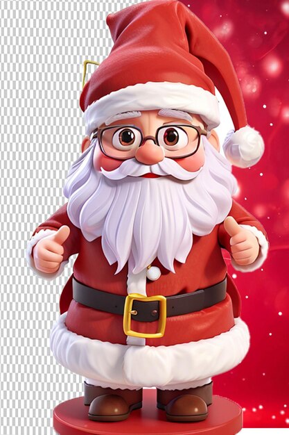 Rappresentazione 3d di babbo natale om natale