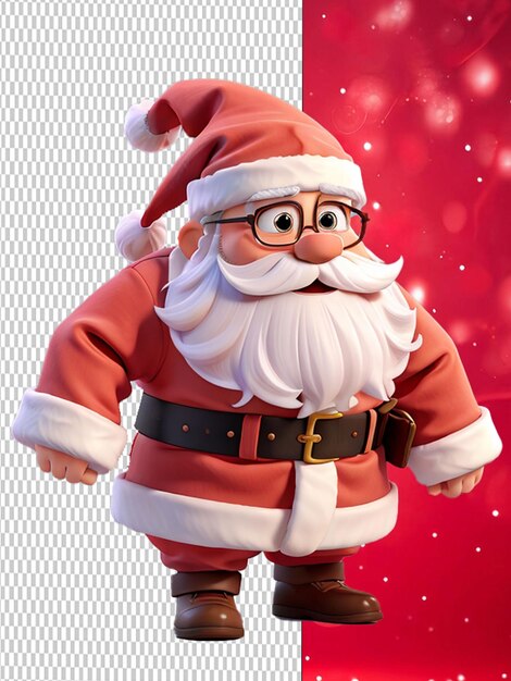 Rappresentazione 3d di babbo natale om natale