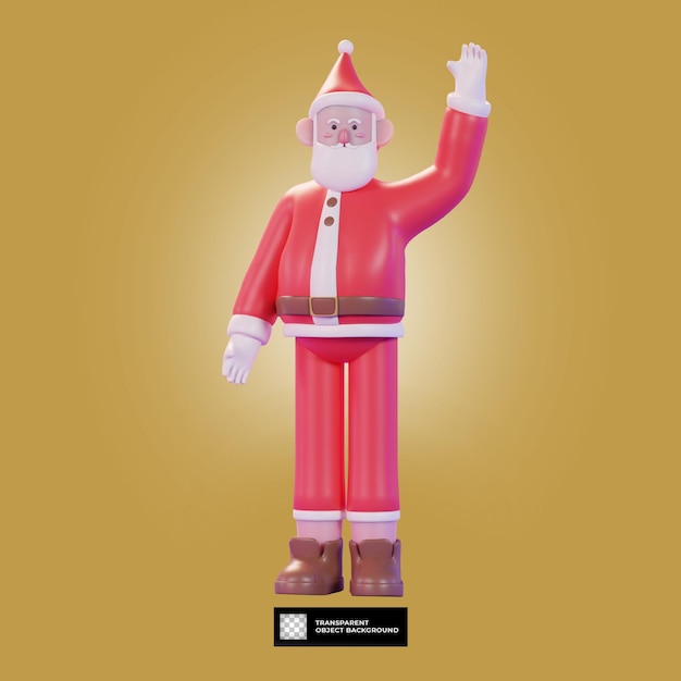 PSD 3d rendering santa claus