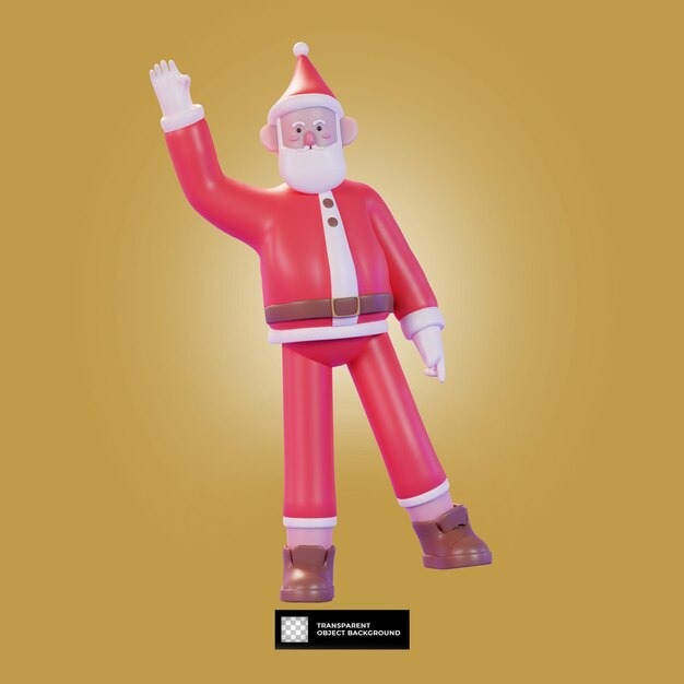 Rappresentazione 3d di babbo natale