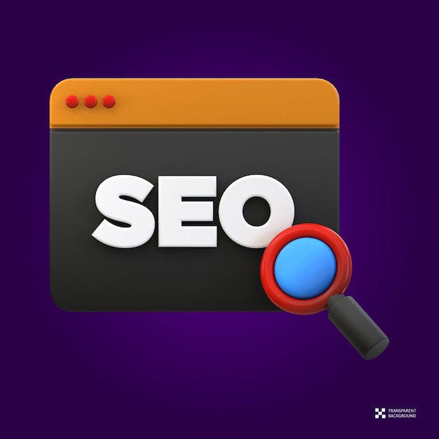 3d rendering seo icoon - zoeken