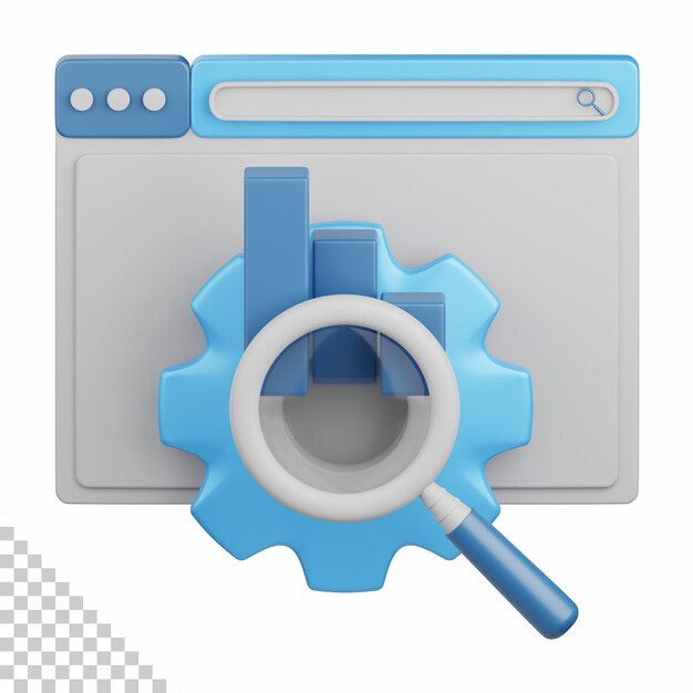 3d rendering seo isolated useful for seo website internet optimization and other