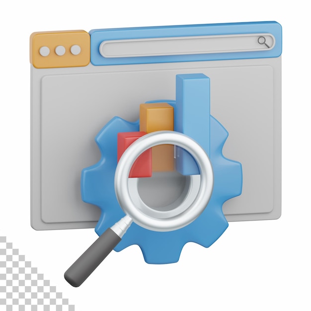 3d rendering seo isolated useful for seo website internet optimization and other