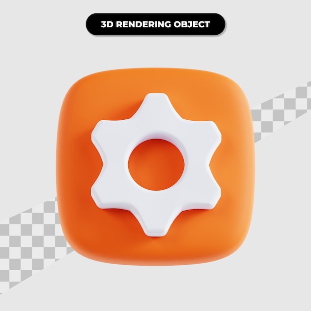 PSD 3d rendering of setting user interface