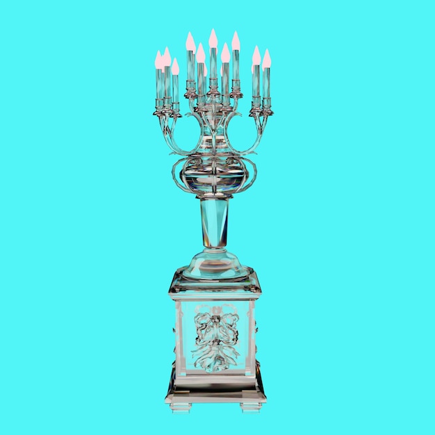 PSD 3d rendering shape object candle classic