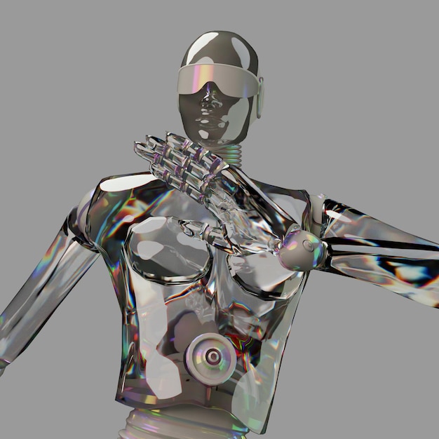 3d rendering shape robot