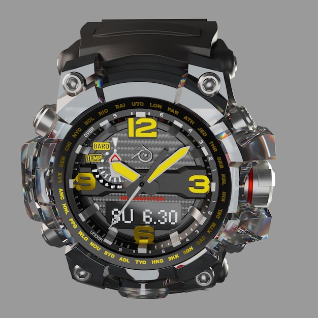 3d rendering shape transparent with object