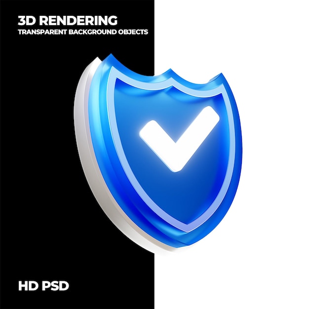 3d rendering shield protection environmental protection hd elements transparent background