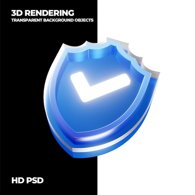3d rendering shield protection environmental protection hd elements transparent background