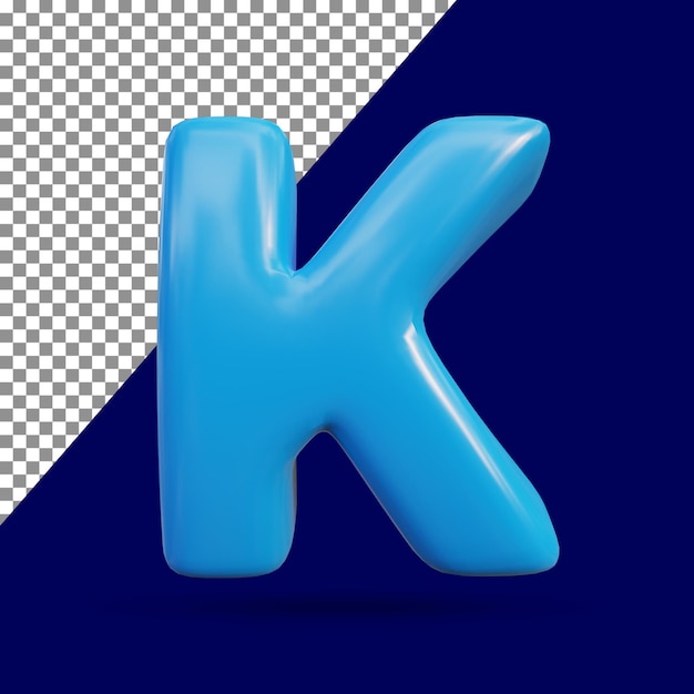 3d rendering of shinny text effect k