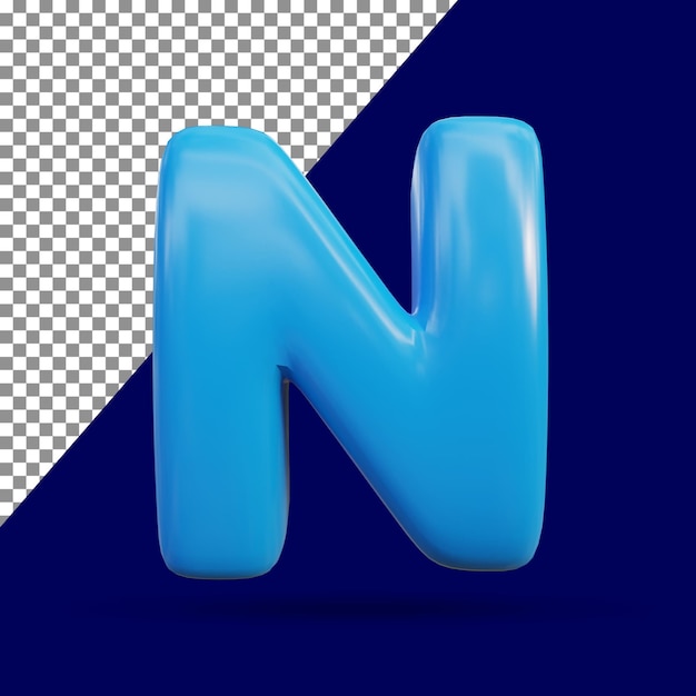 PSD 3d rendering of shinny text effect n