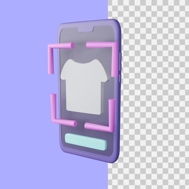 3d rendering shopping icon