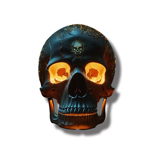 PSD 3d rendering of a skull psd file