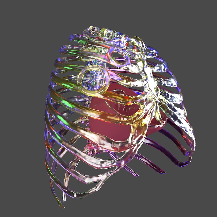 PSD 3d rendering skull