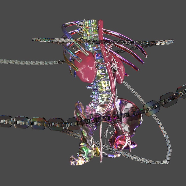 3d rendering skull