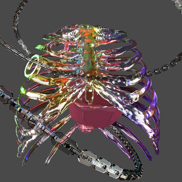 3d rendering skull