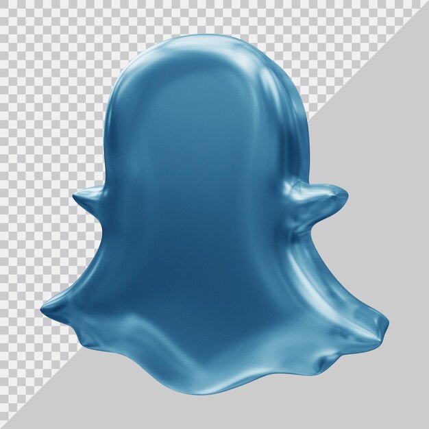 Rendering 3d del concetto di social media dell'icona di snapchat