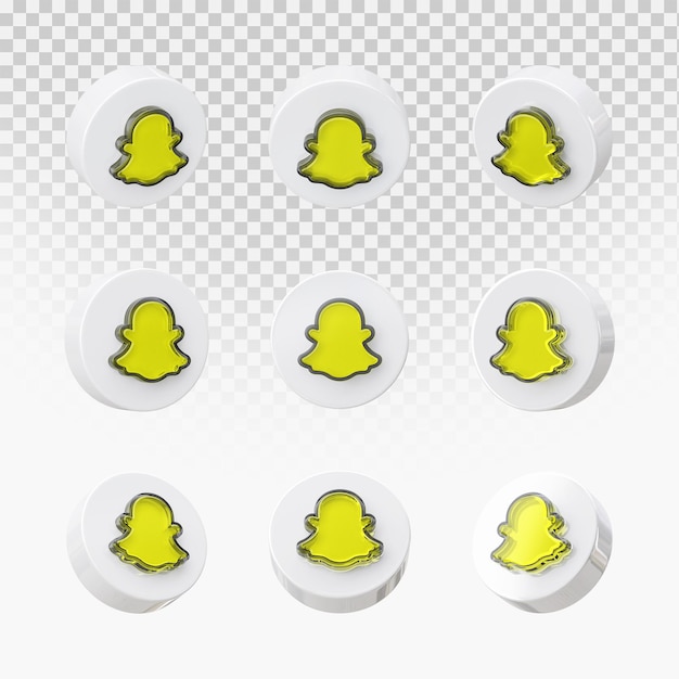 PSD 3d-рендеринг профиля snapchat