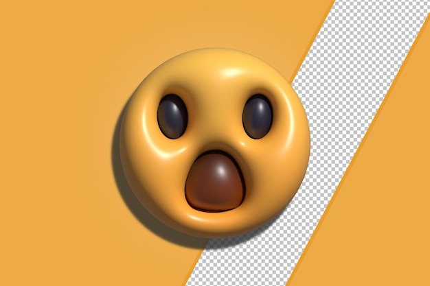 3d rendering of social media emoji