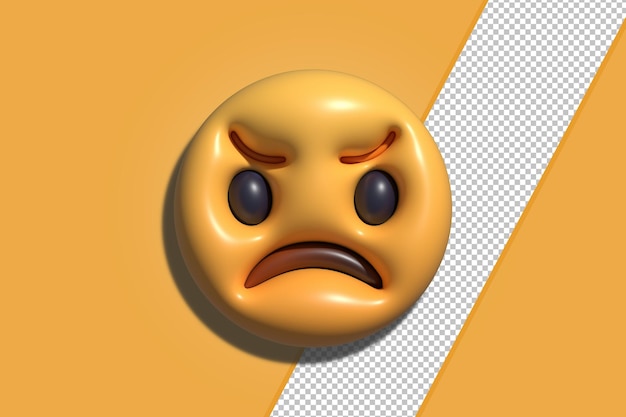 PSD 3d rendering of social media emoji