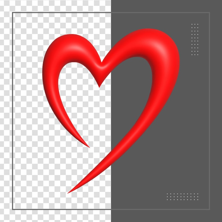 PSD 3d рендеринг иконки social media heart онлайн концепция приложений социальной коммуникации