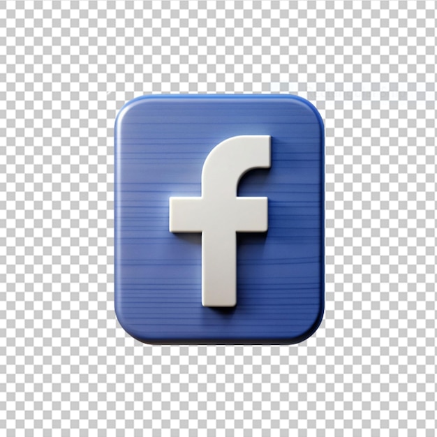 PSD 3d rendering of social media icon on transparent background