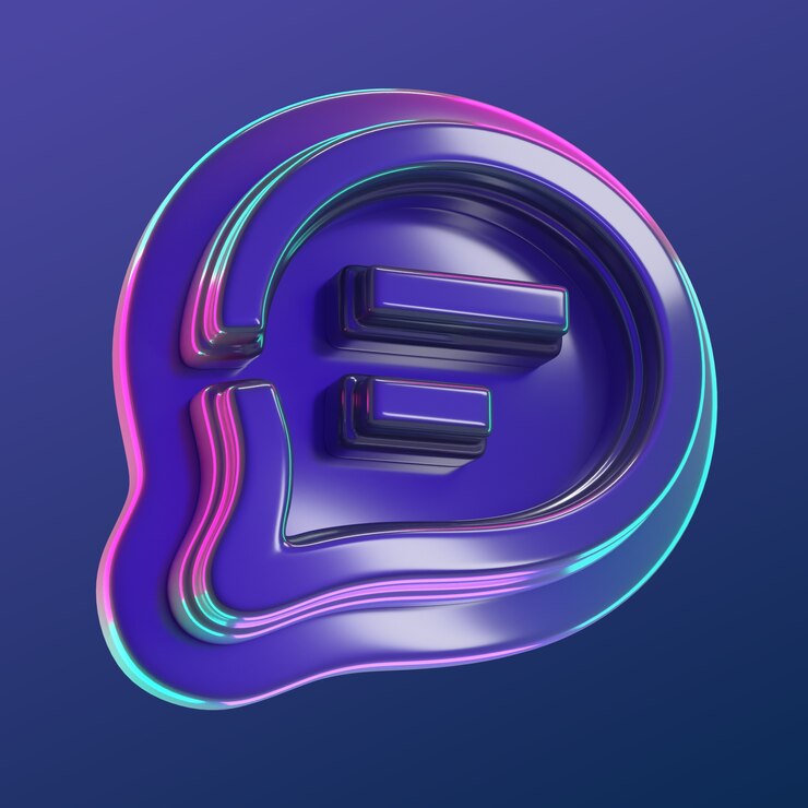 PSD 3d rendering of  social media icon