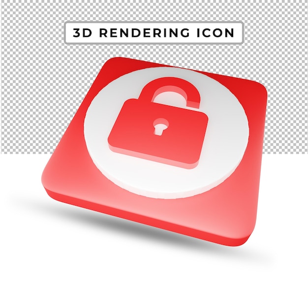 Icona dei social media di rendering 3d