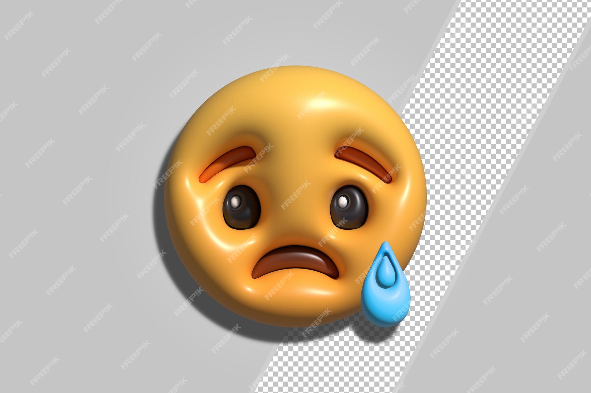 Premium PSD  Emoji sad 3d on facebook social media