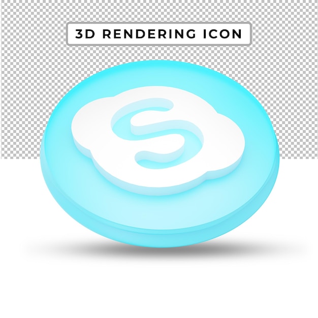 3d-rendering sociale media skype icoon