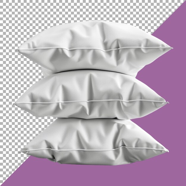 透明な背景のソファのクッションを 3D レンダリング