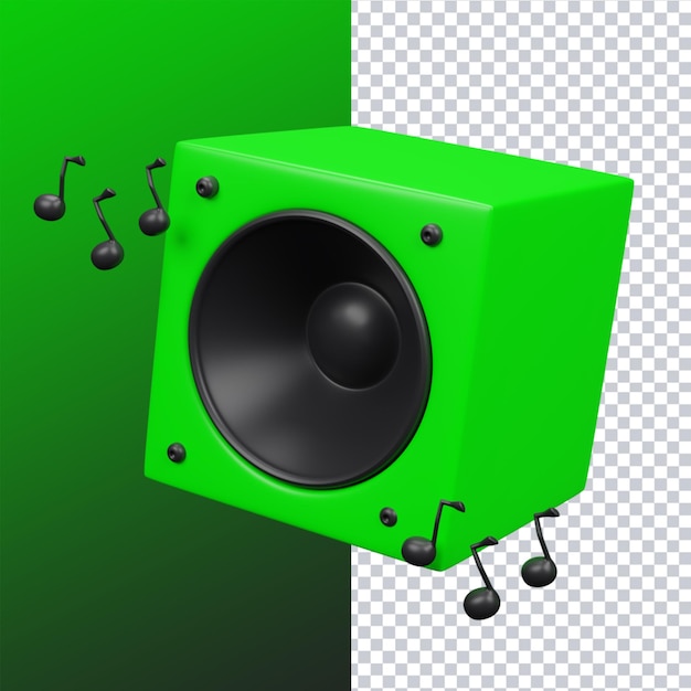 3d rendering of speaker for social media