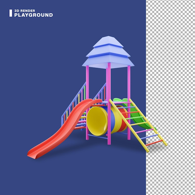 PSD 3d-rendering speeltuin pictogram