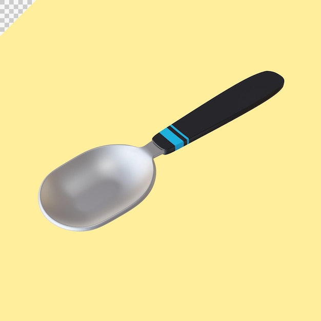 3d rendering spoon illustration