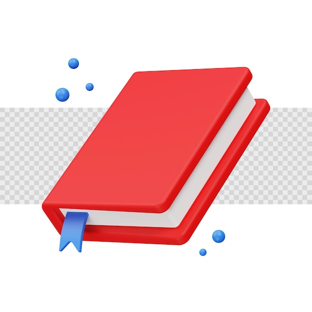 3D rendering stack of book icon education