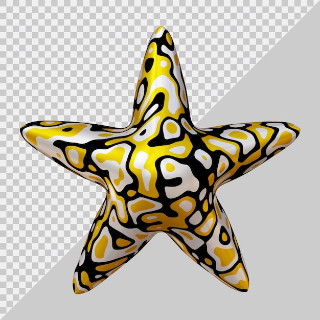 Rendering 3d dell'icona a forma di stella