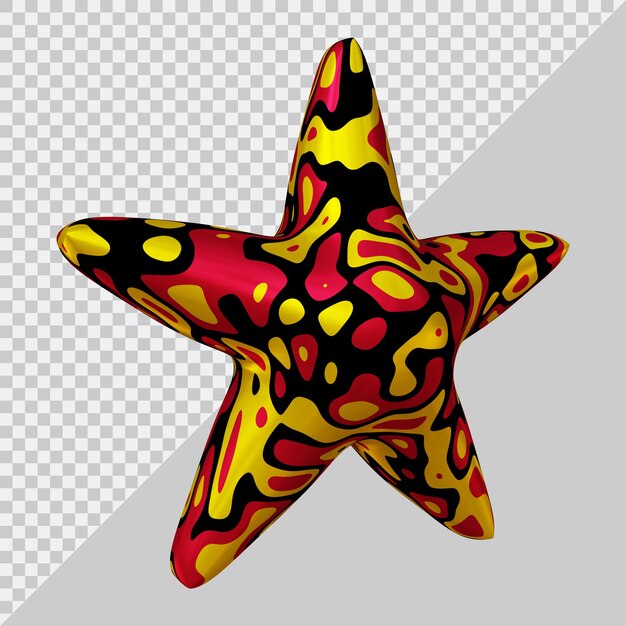 PSD 3d rendering of star icon