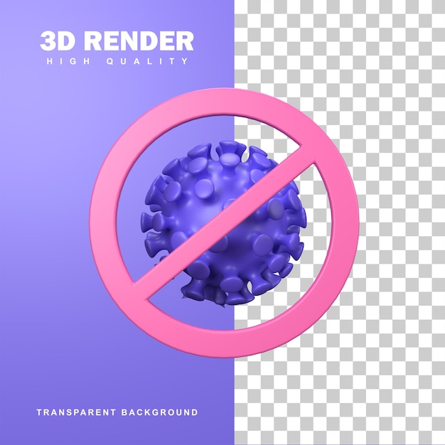 PSD 3dレンダリングはコロナウイルス細胞の大流行を止めます。