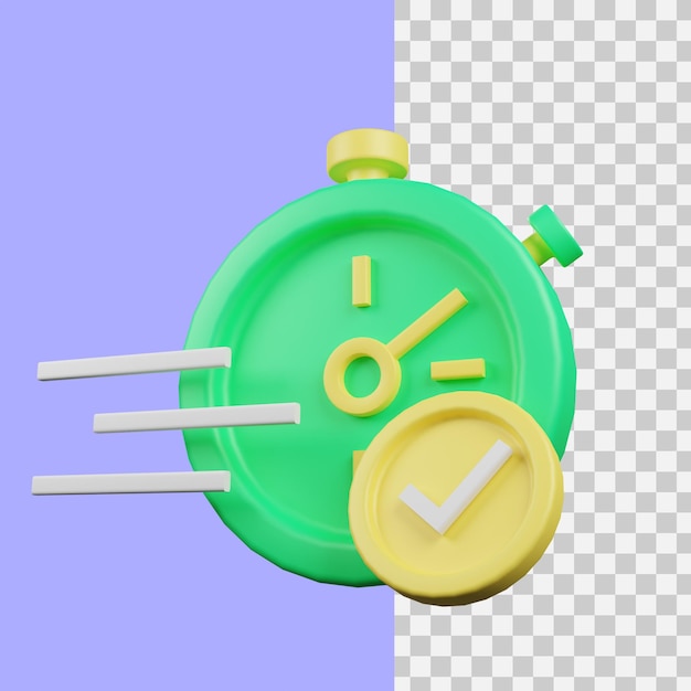 PSD 3d rendering stopwatch icon